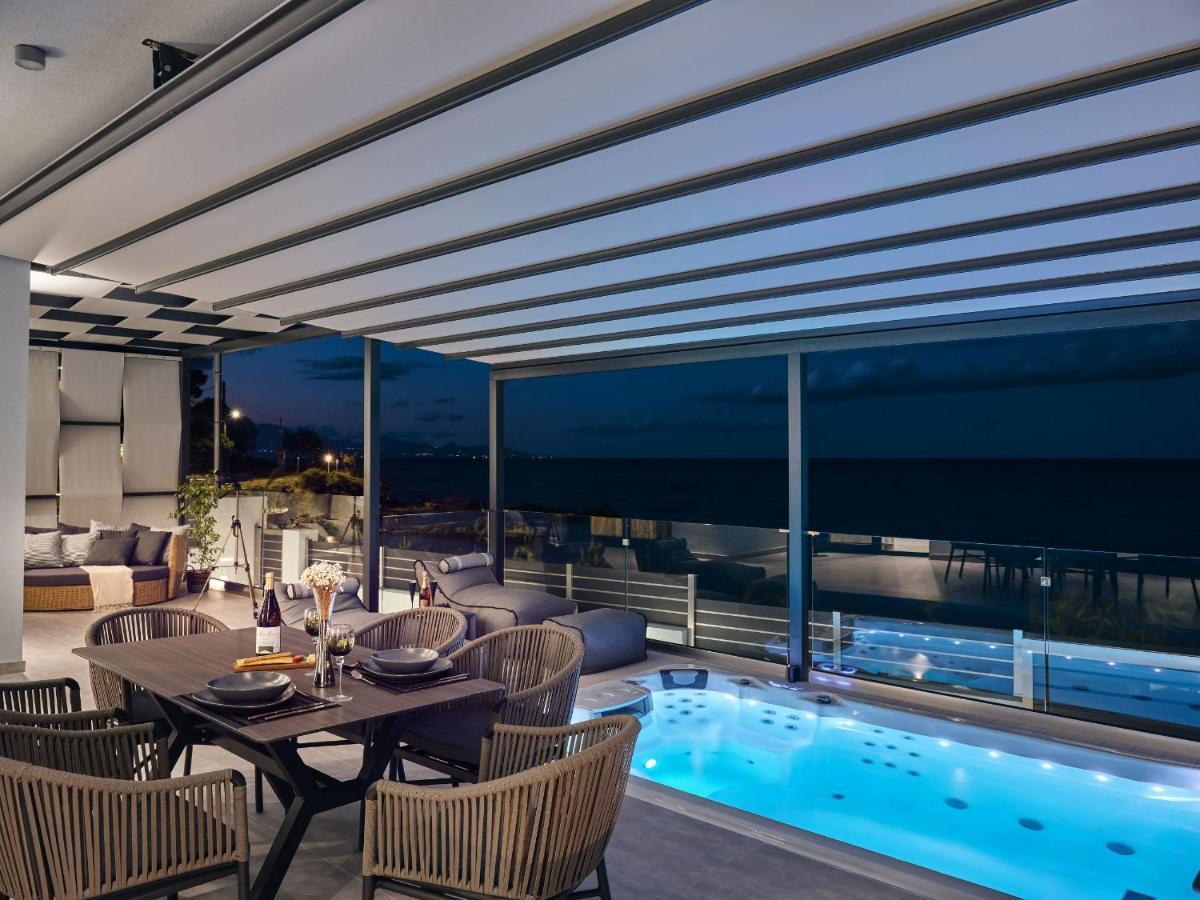 Blue View Villa - Coastal Elegance With Swim Spa, By Zantewize Alykanas  Luaran gambar
